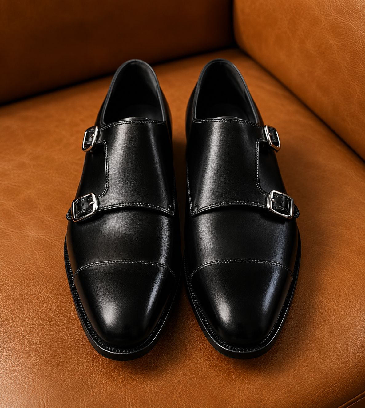 Double strap monk shoes